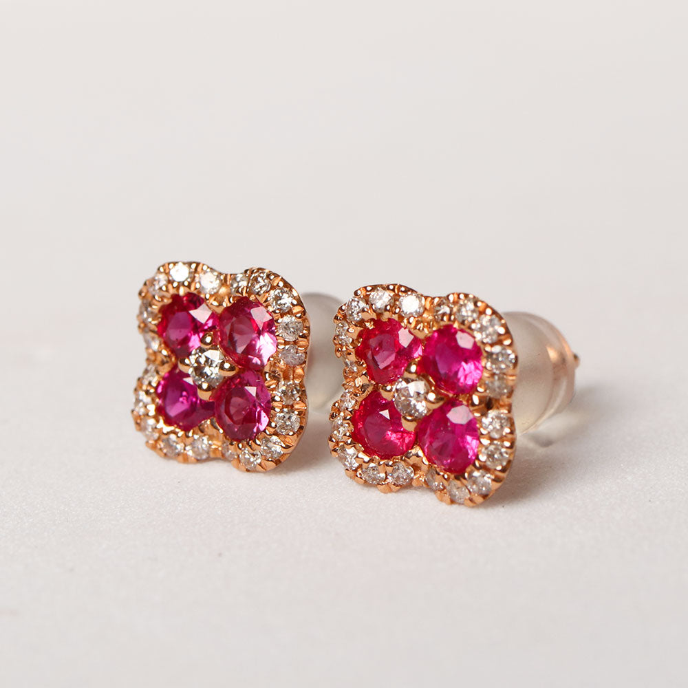 Macy Ruby and Diamond Earrings