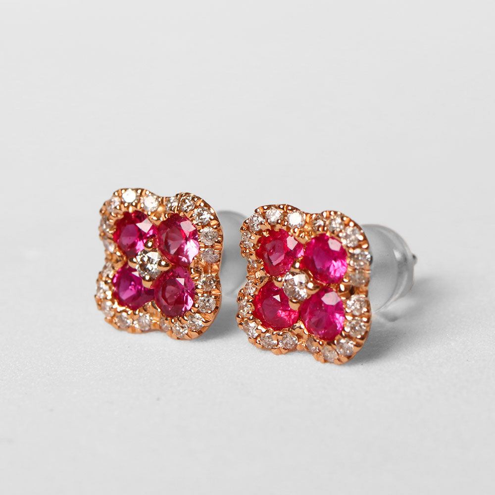 Macy Ruby and Diamond Earrings