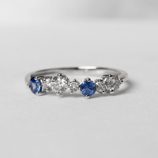 Katie Sapphire and Diamond Ring